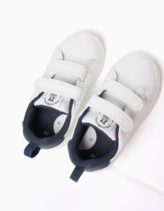 Baskets Bébé 'ZY 1996', Blanc/Bleu Foncé