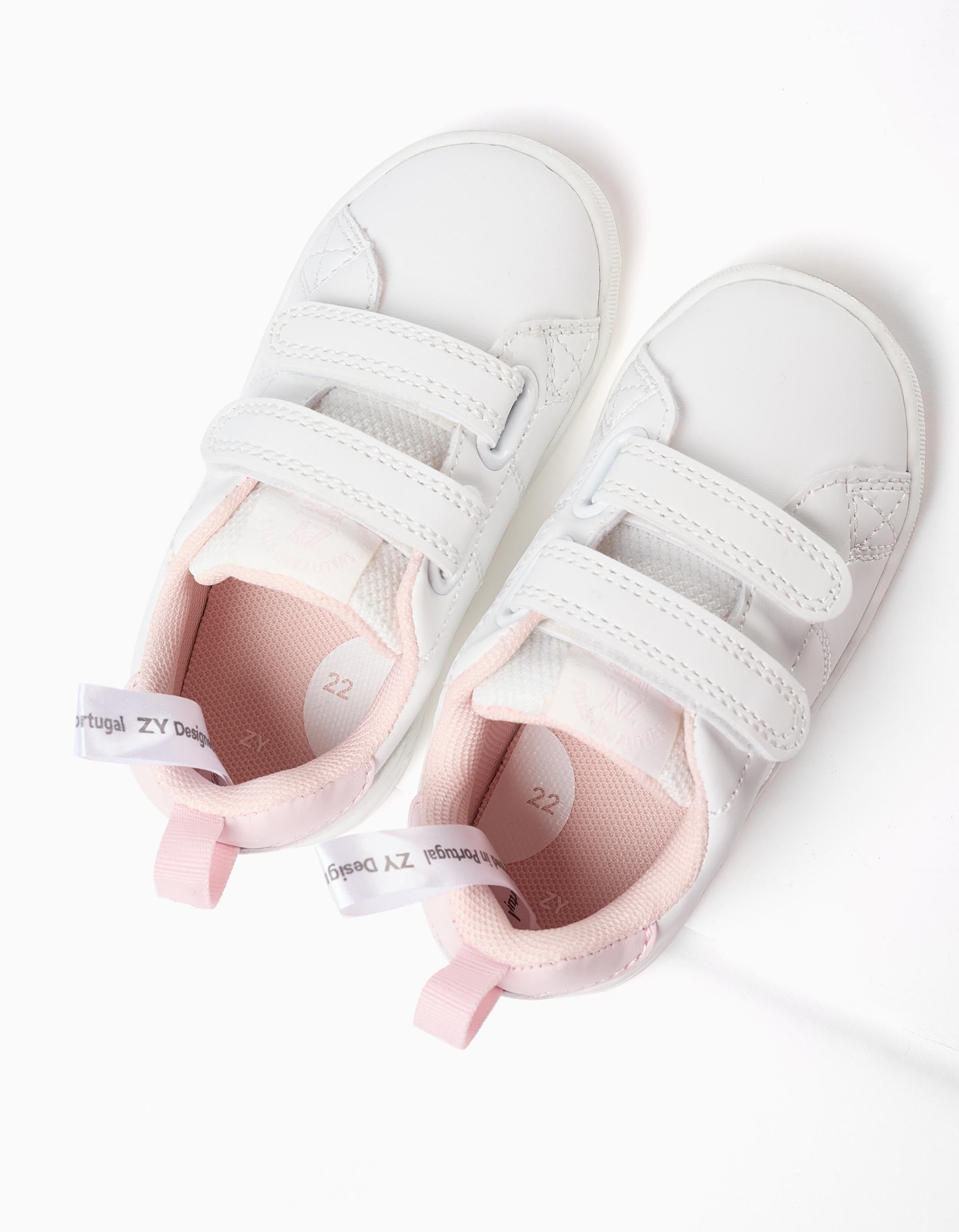 Sapatilhas para Bebé Menina 'ZY 1996', Branco/Rosa