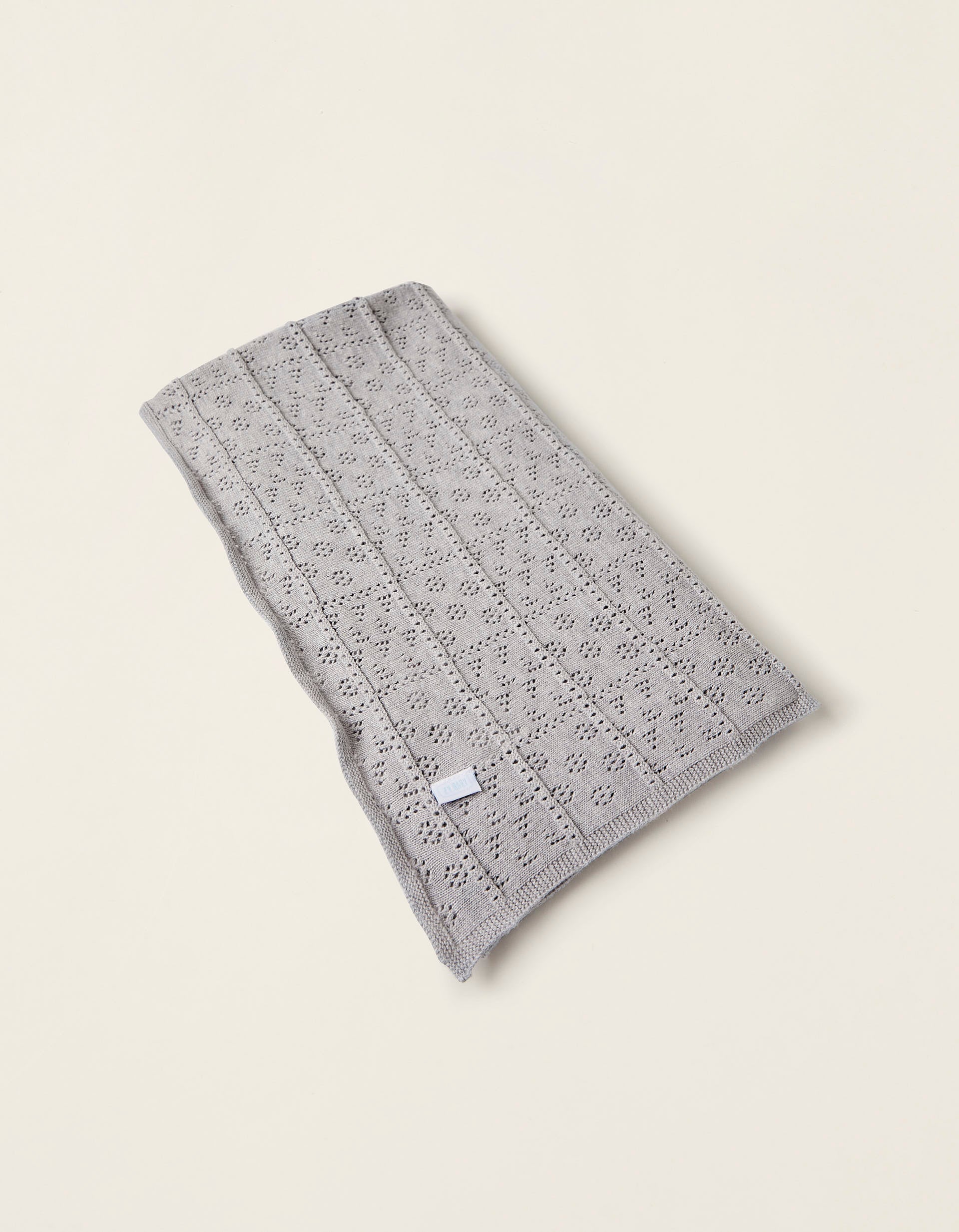 Manta de Punto Tricot 75x90 cm Zy Baby Grey/Melange