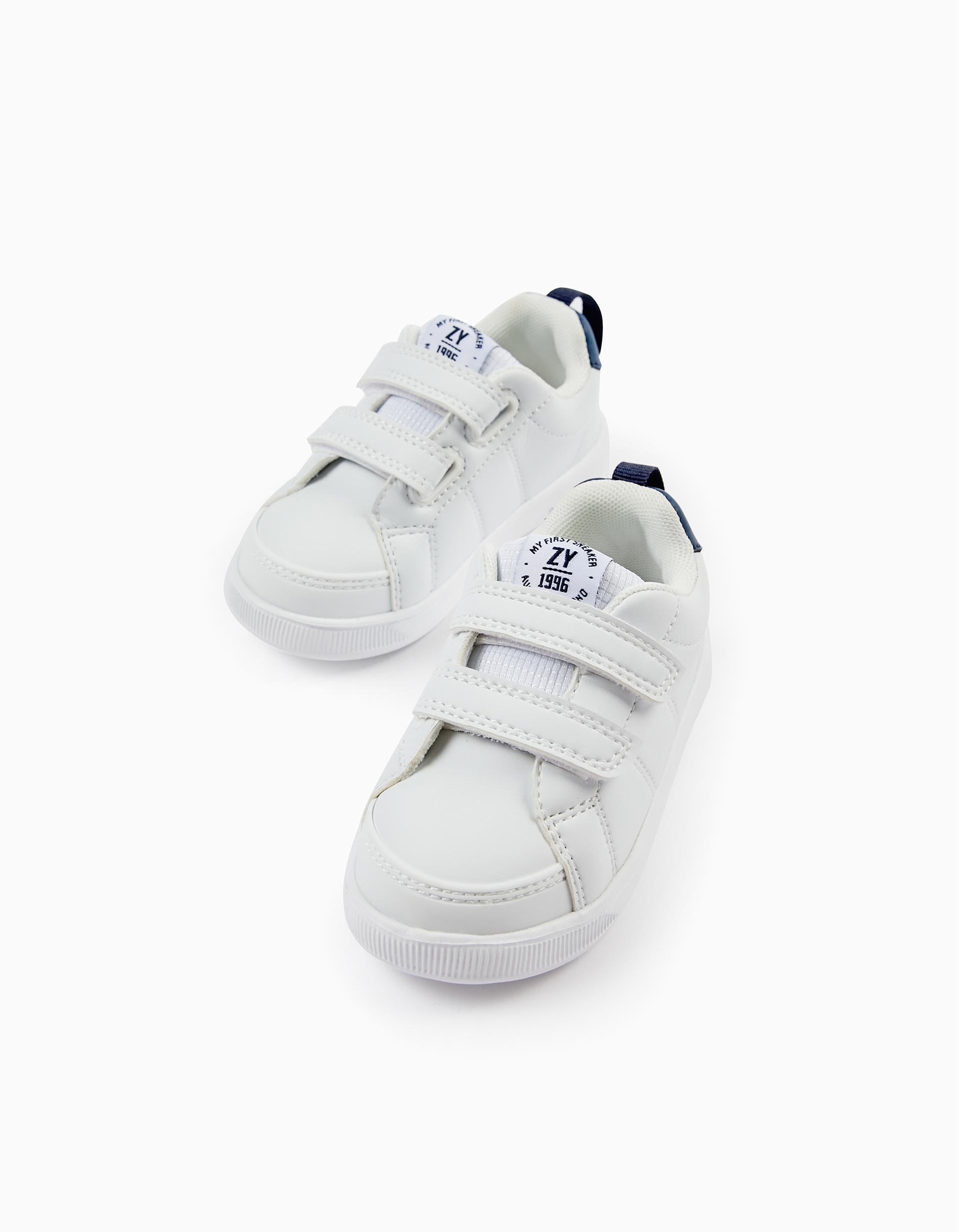 Sapatilhas para Bebé Menino 'My First Sneaker - 1996', Branco/Azul Escuro