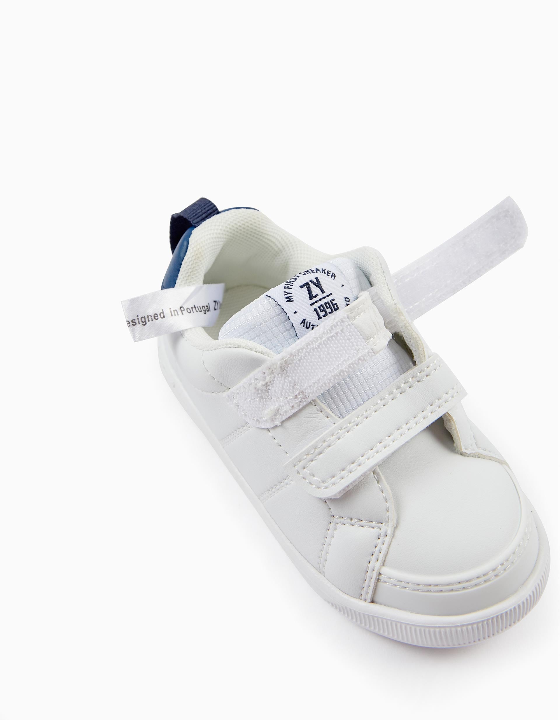 Sapatilhas para Bebé Menino 'My First Sneaker - 1996', Branco/Azul Escuro