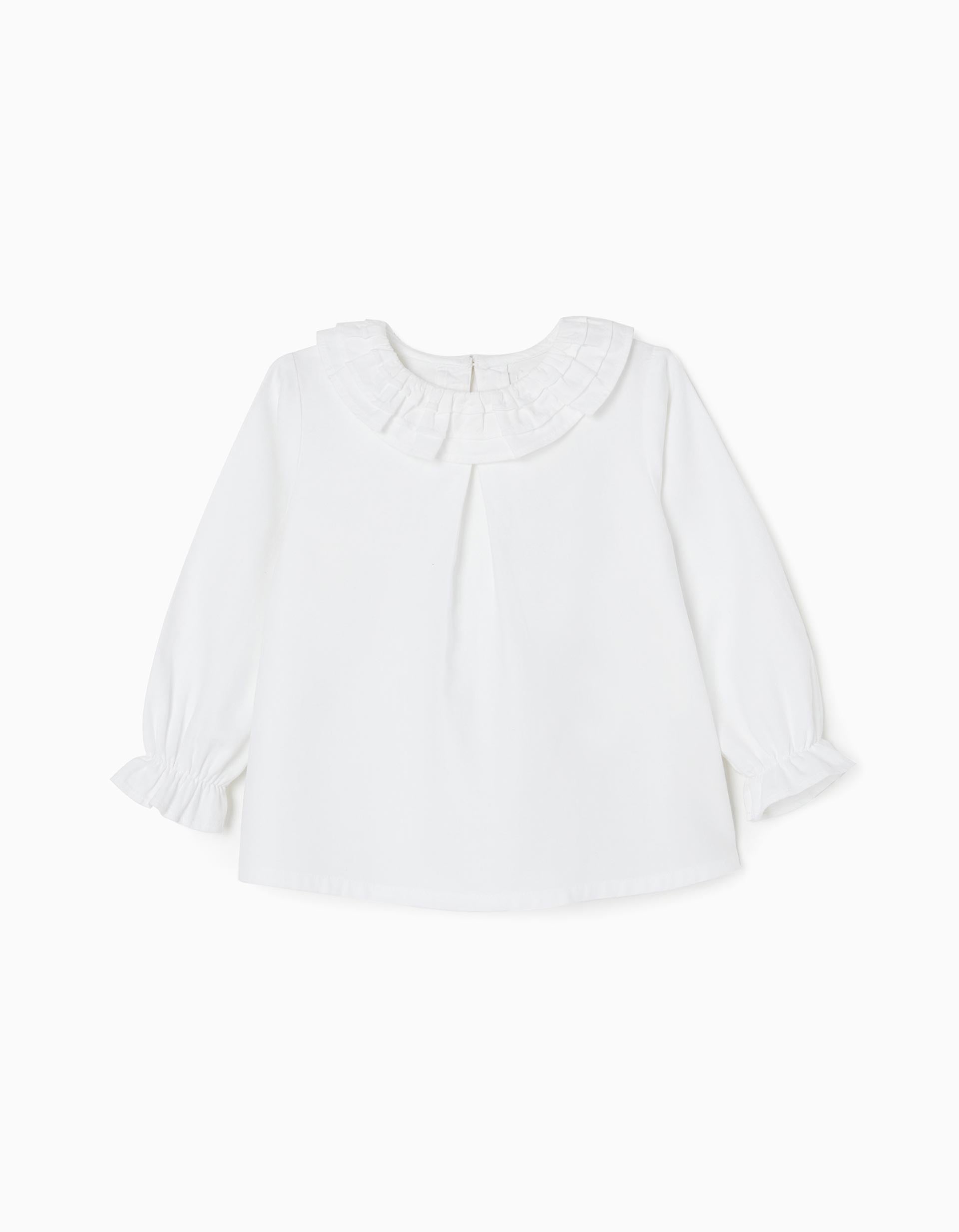 Blusa de Algodón para Bebé Niña, Blanca