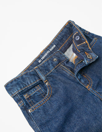 Jean en Coton Garçon 'Straight Fit', Bleu Foncé