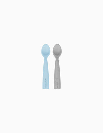 Colher De Silicone Minikoioi Spoon Blue 6M+