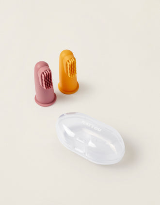 2 Brosses à Dents avec Étui Nattou Pink/Yellow