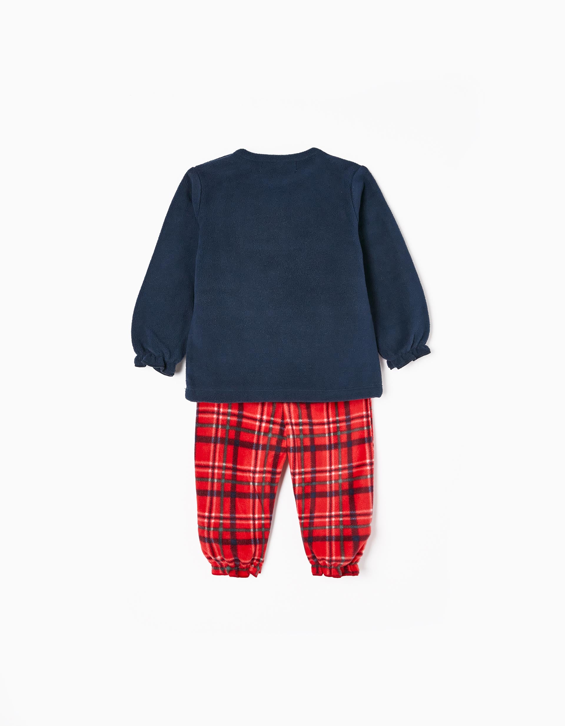 Pijama Polar para Bebé Niña 'Make a Wish ', Azul Oscuro/Rojo