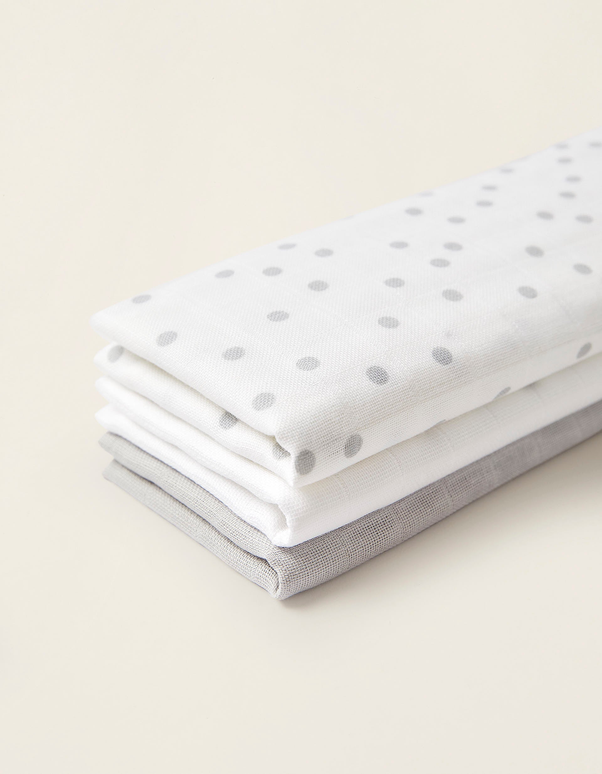 P3 DIAPERS 65X65 DOTS GREY