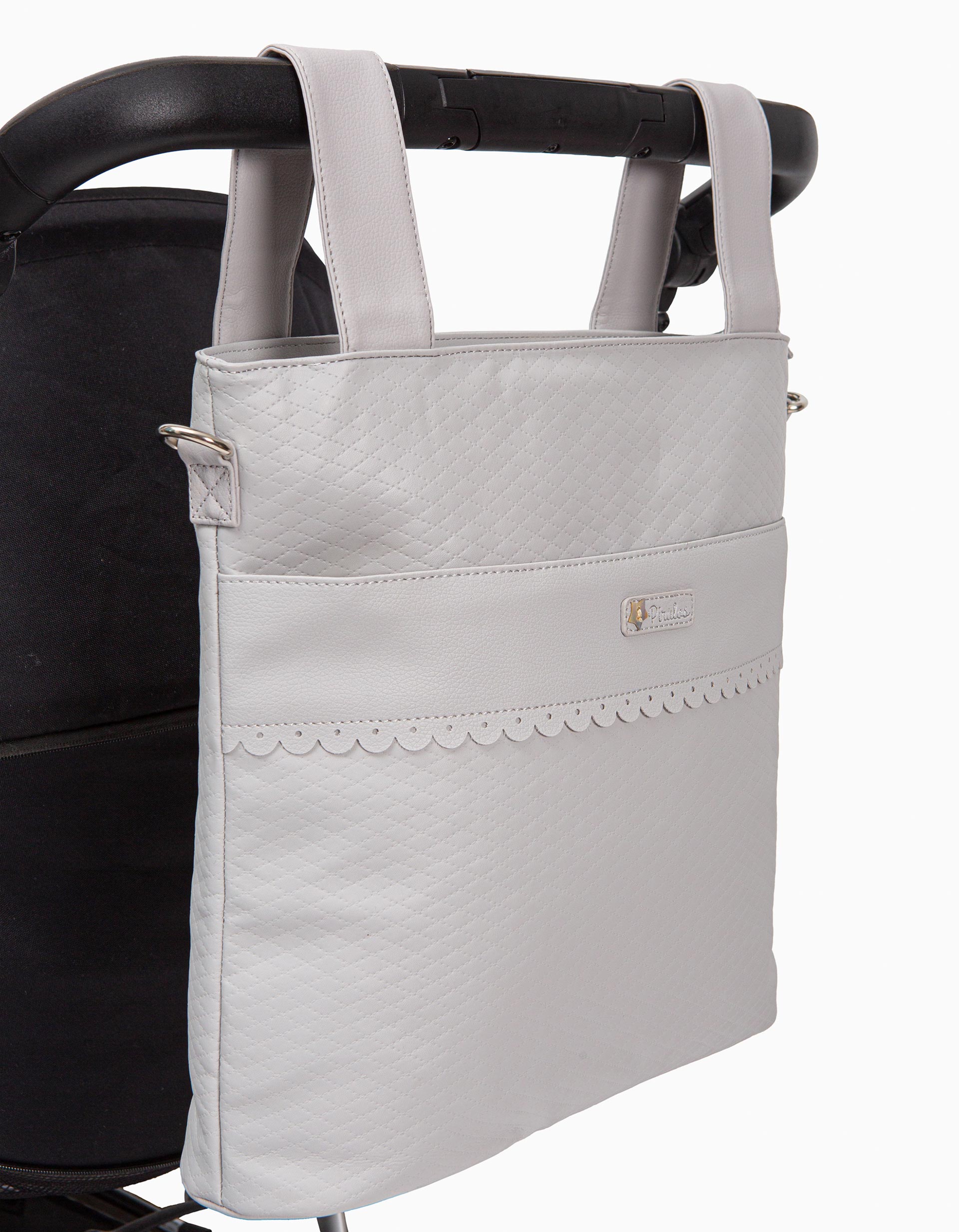 Changing Bag Ecopiel Rombos Grey Bimbipirulos