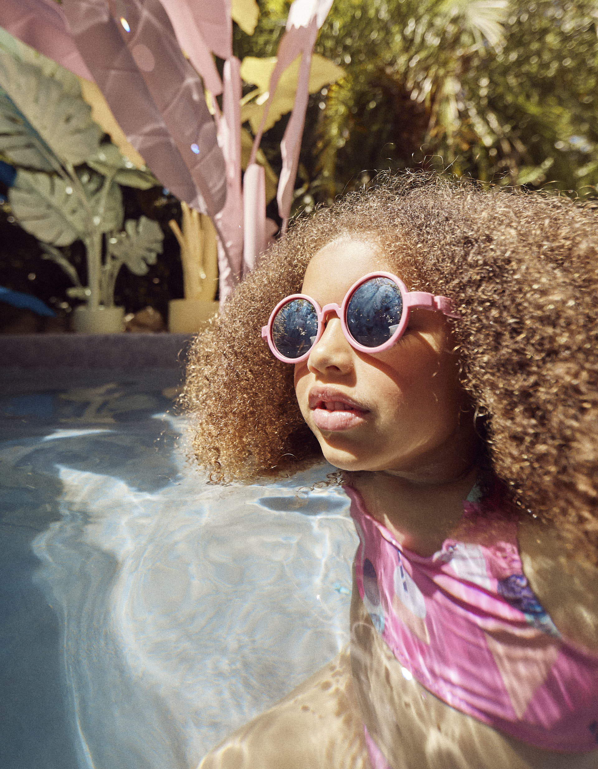 Gafas de Sol Flexibles con Protección UV para Niña, Rosa