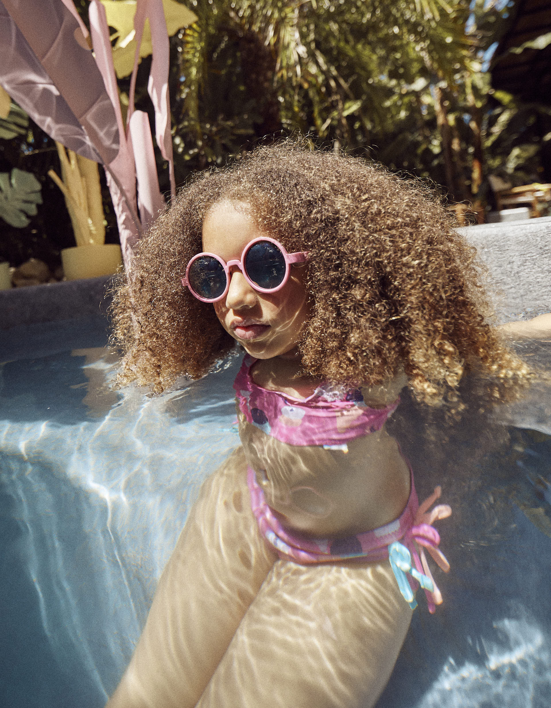 Gafas de Sol Flexibles con Protección UV para Niña, Rosa