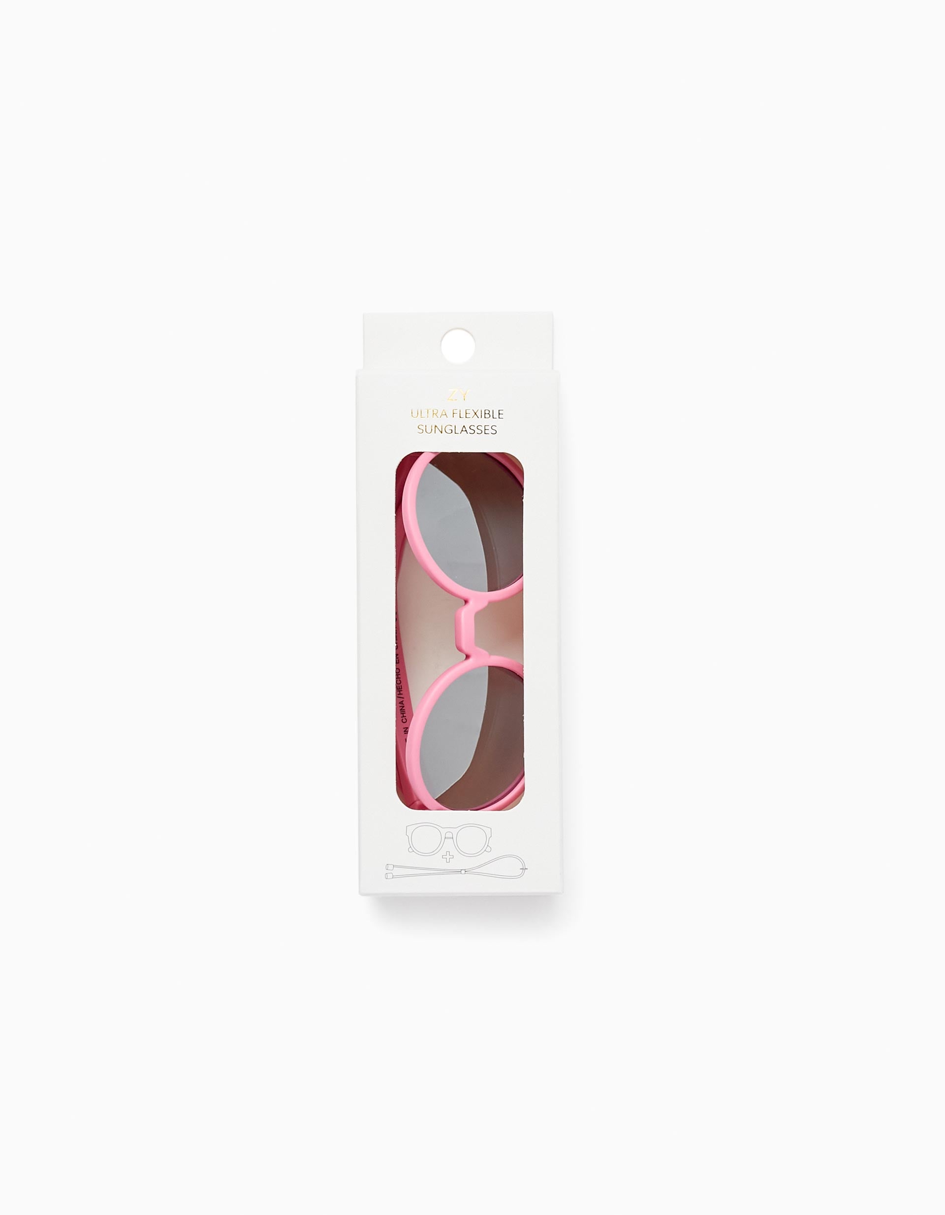 Lunettes de Soleil Flexibles Anti-UV Fille, Rose