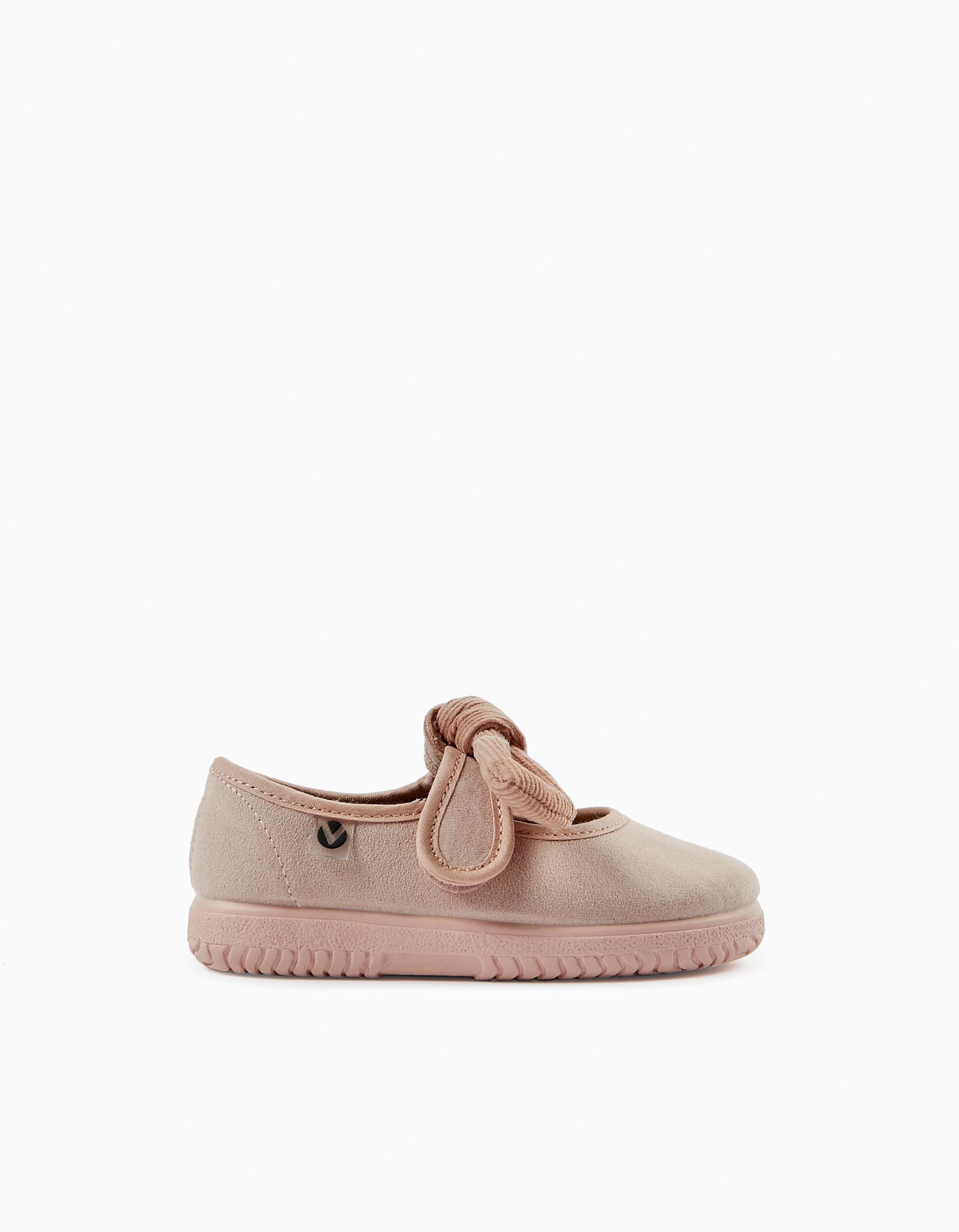 Ballerines avec Noeud Bébé et Fille 'Victoria', Beige/Rose