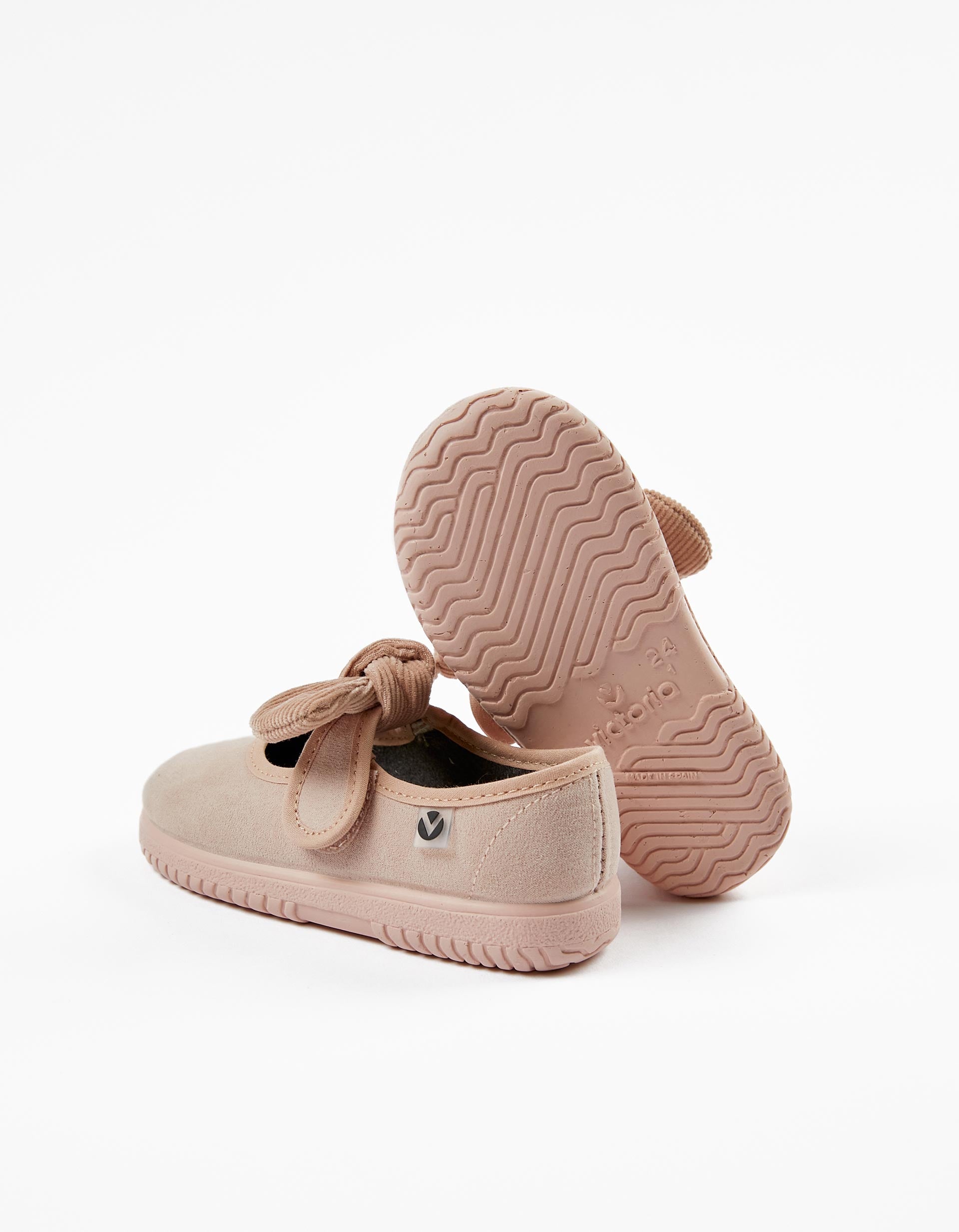 Ballerines avec Noeud Bébé et Fille 'Victoria', Beige/Rose