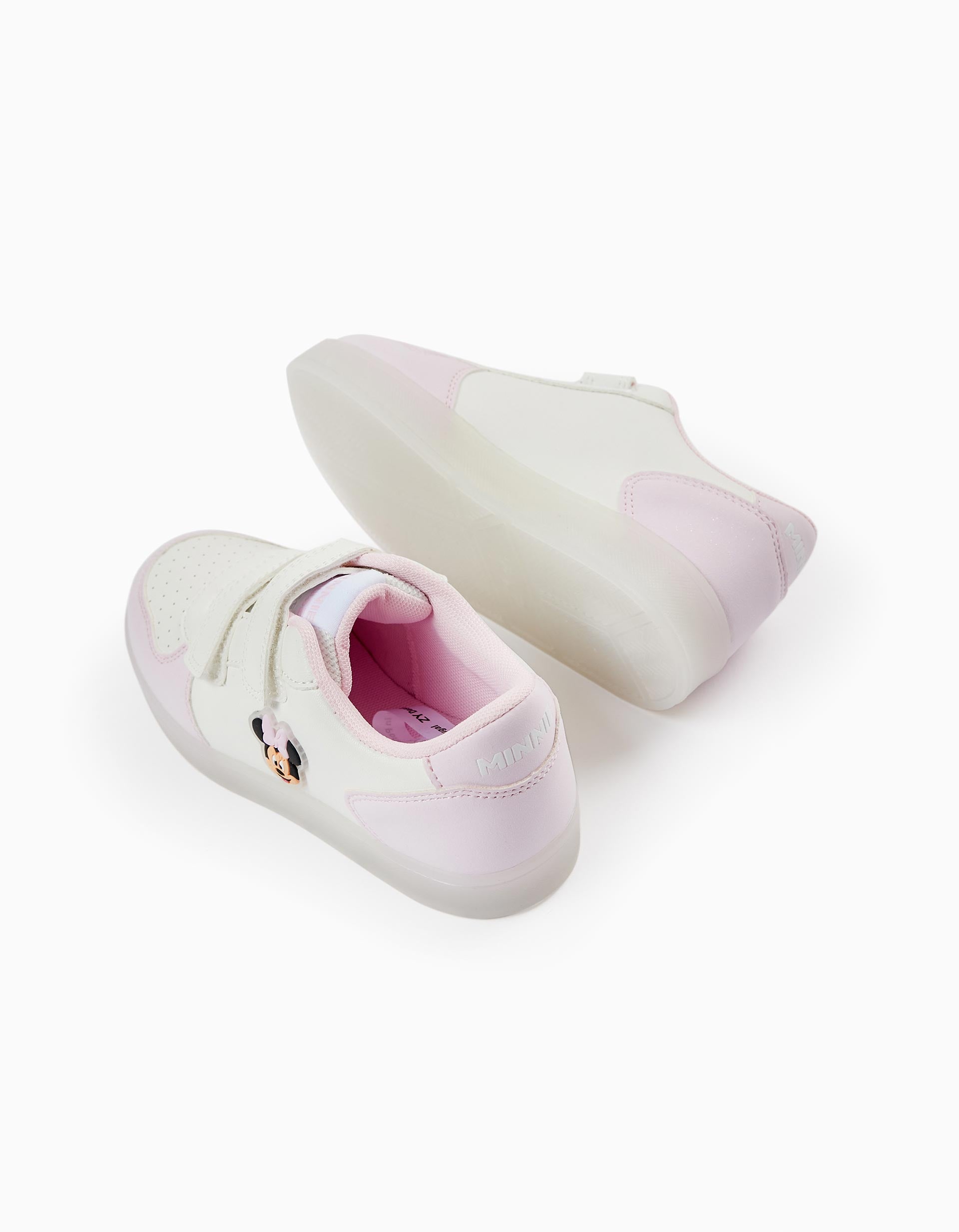 Zapatillas con Luces para Niña 'Minnie', Blanco/Rosa