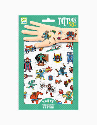 Tatouages Héros vs Méchants 3A+