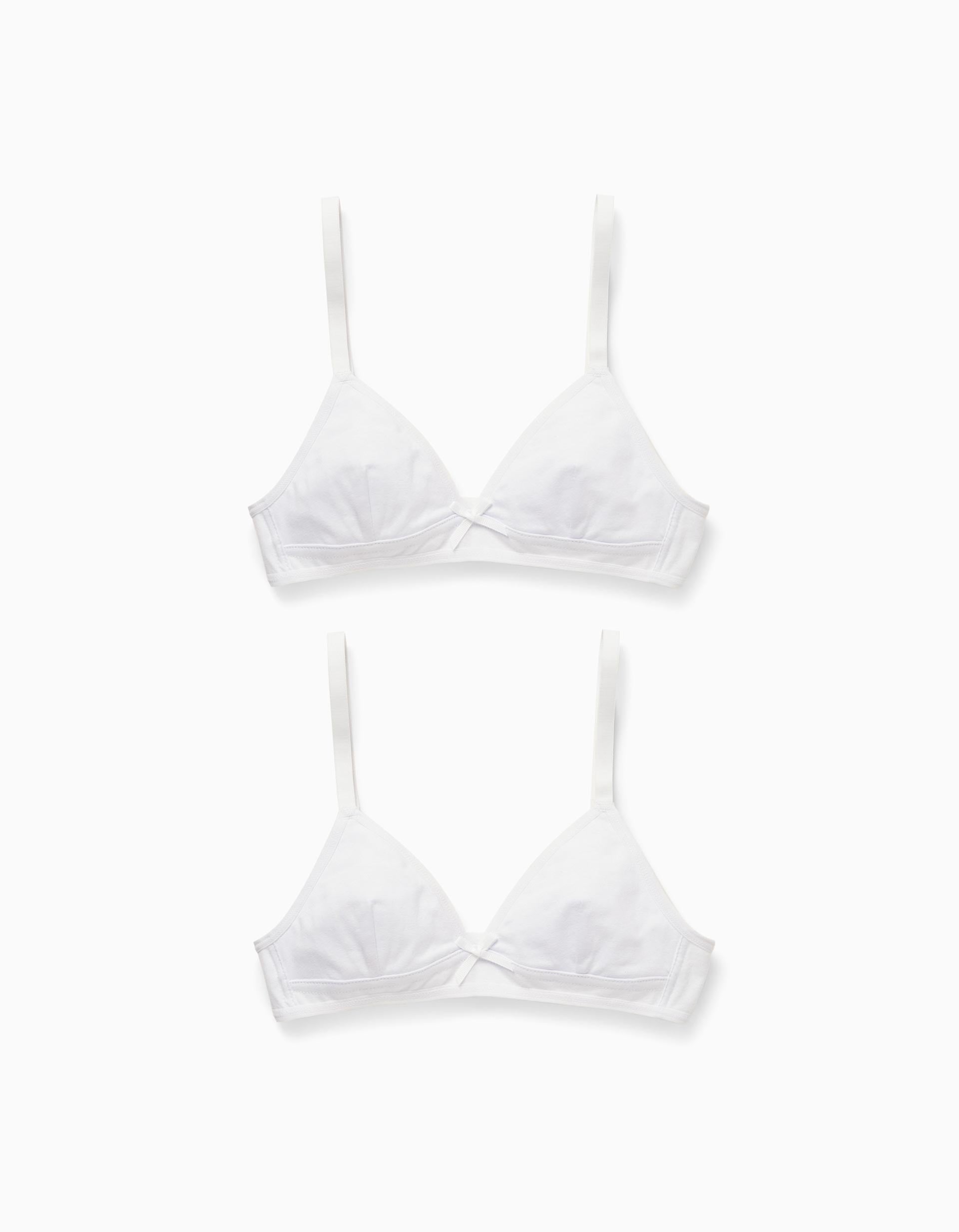 Lot 2 Soutiens-Gorge Fille, Blanc