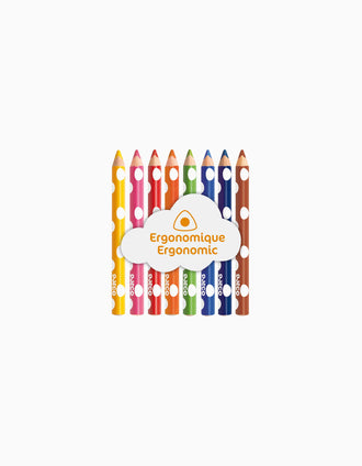8 Lápices de Colores para los Más Pequeños Djeco 18M+