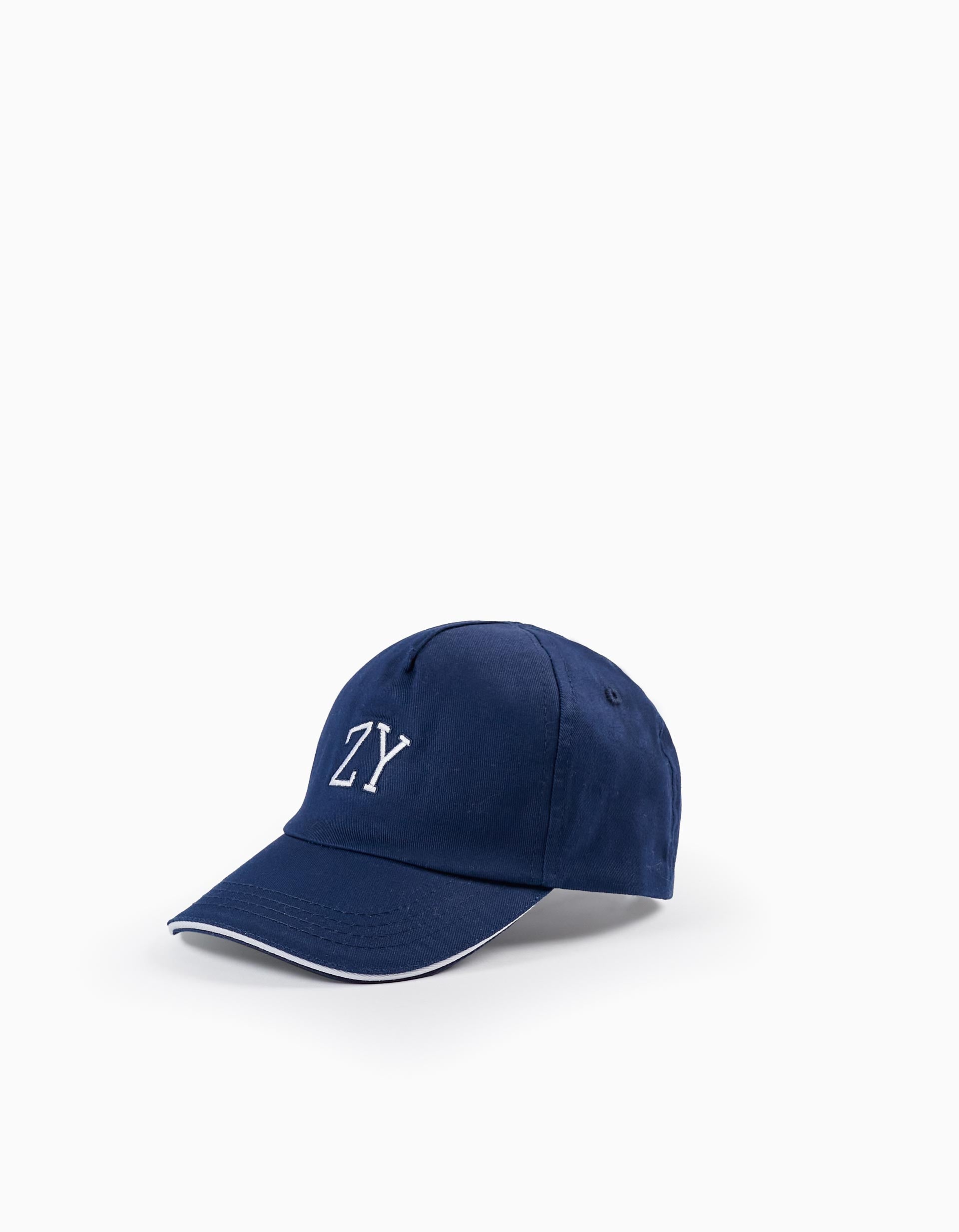 Cotton Cap for Boys 'ZY', Dark Blue