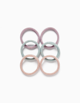Pack 6 Gomas para el Pelo para Bebé y Niña, Multicolor