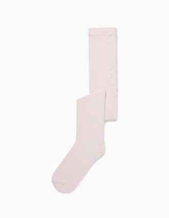 Collants en maille anti-bouloches pour fille, Rose