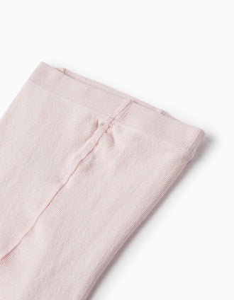 Collants en maille anti-bouloches pour fille, Rose