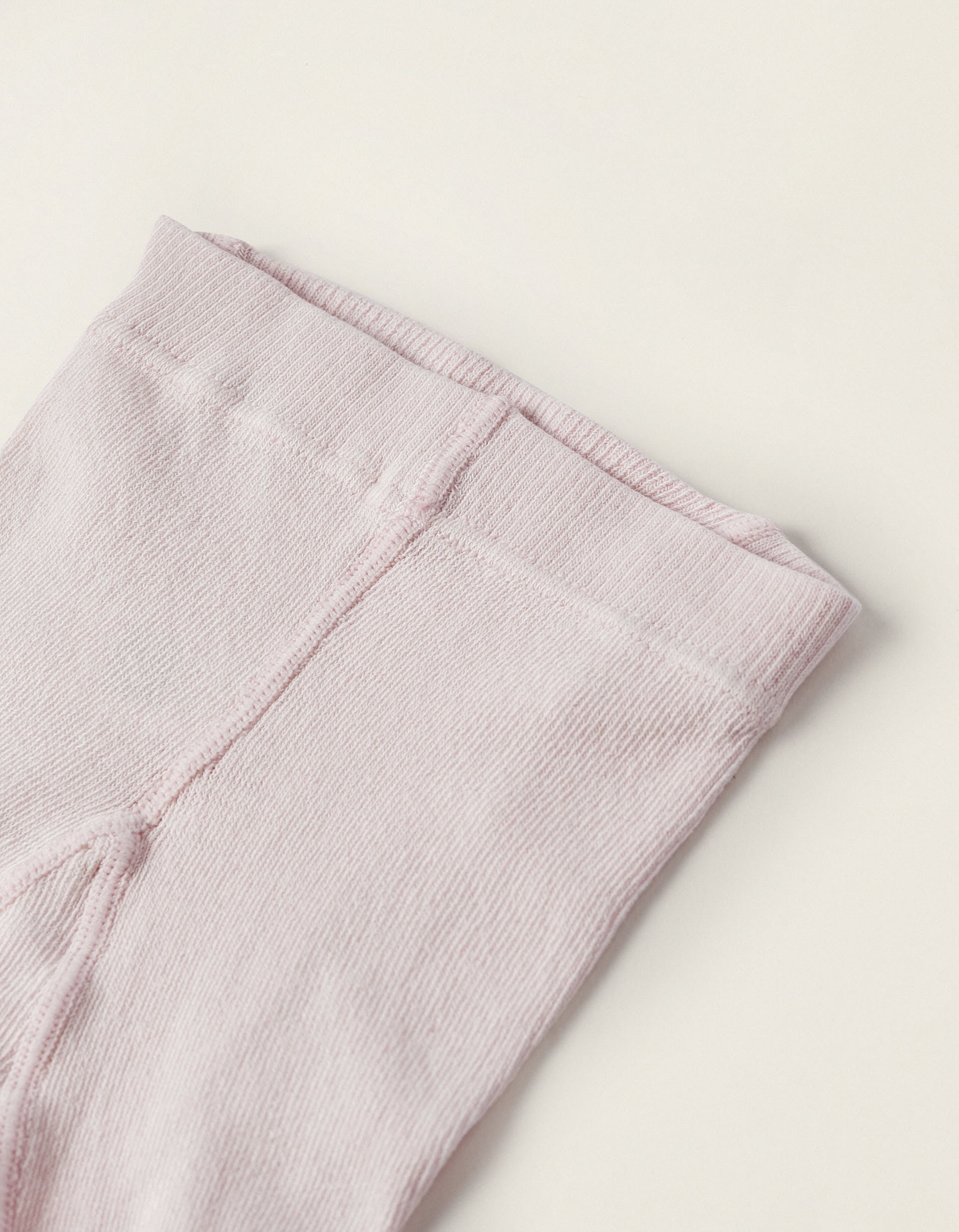 Collants en coton anti-bouloches pour bébé fille, Rose