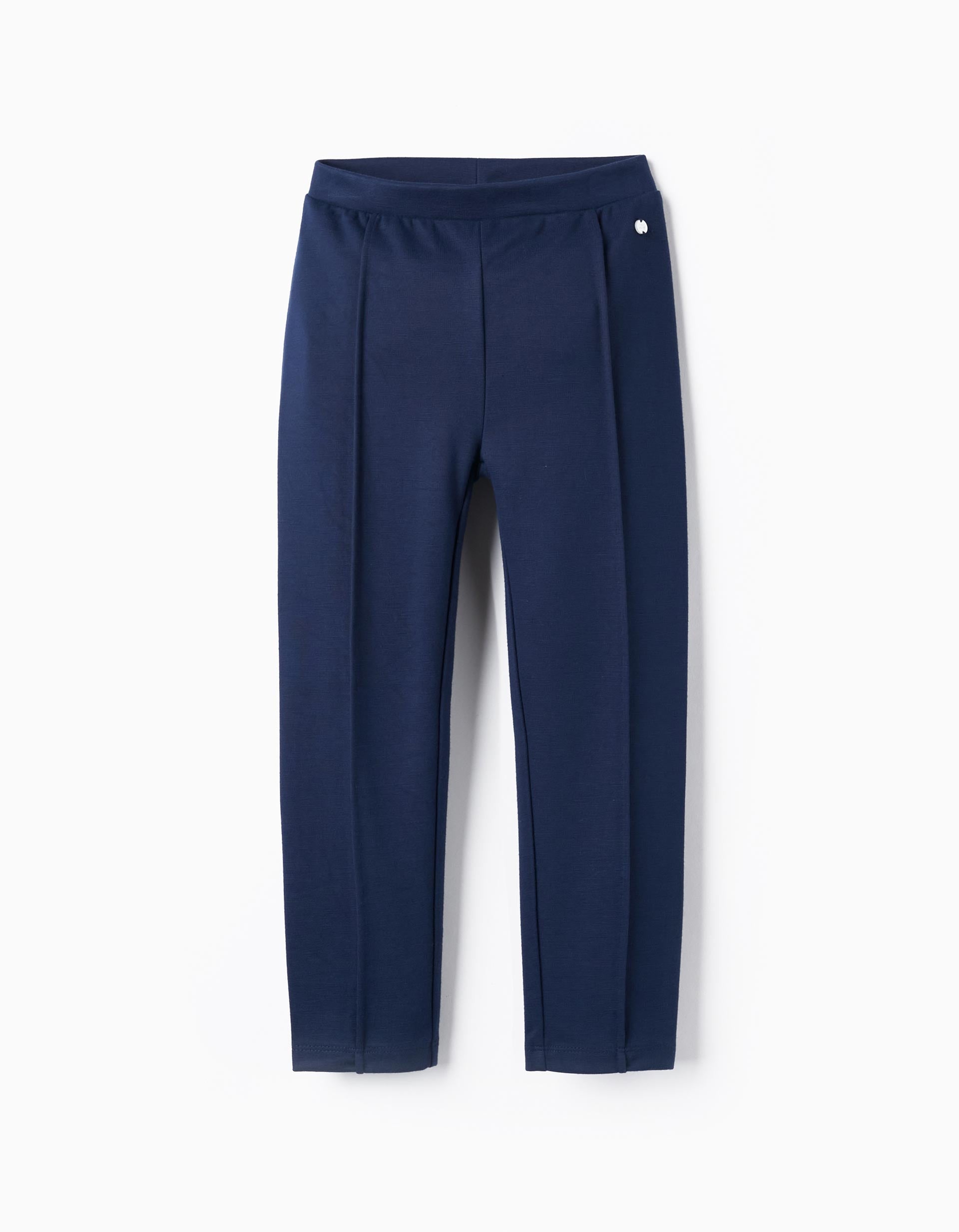 Leggings with Creases for Girls, Dark Blue