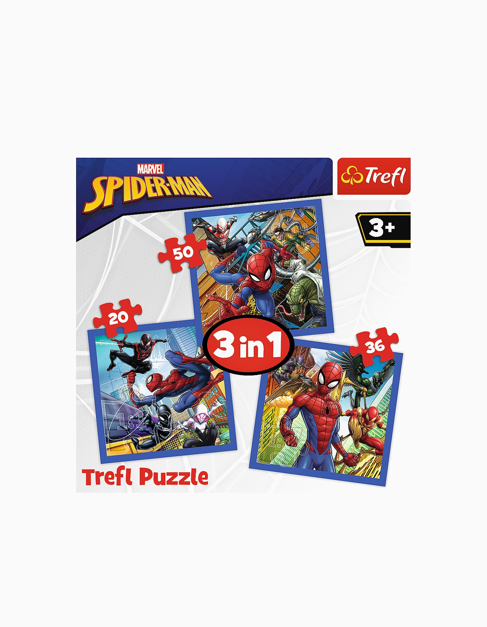 Puzzle 3em1 Trefl Spiderman 20/36/50Pcs 3A+