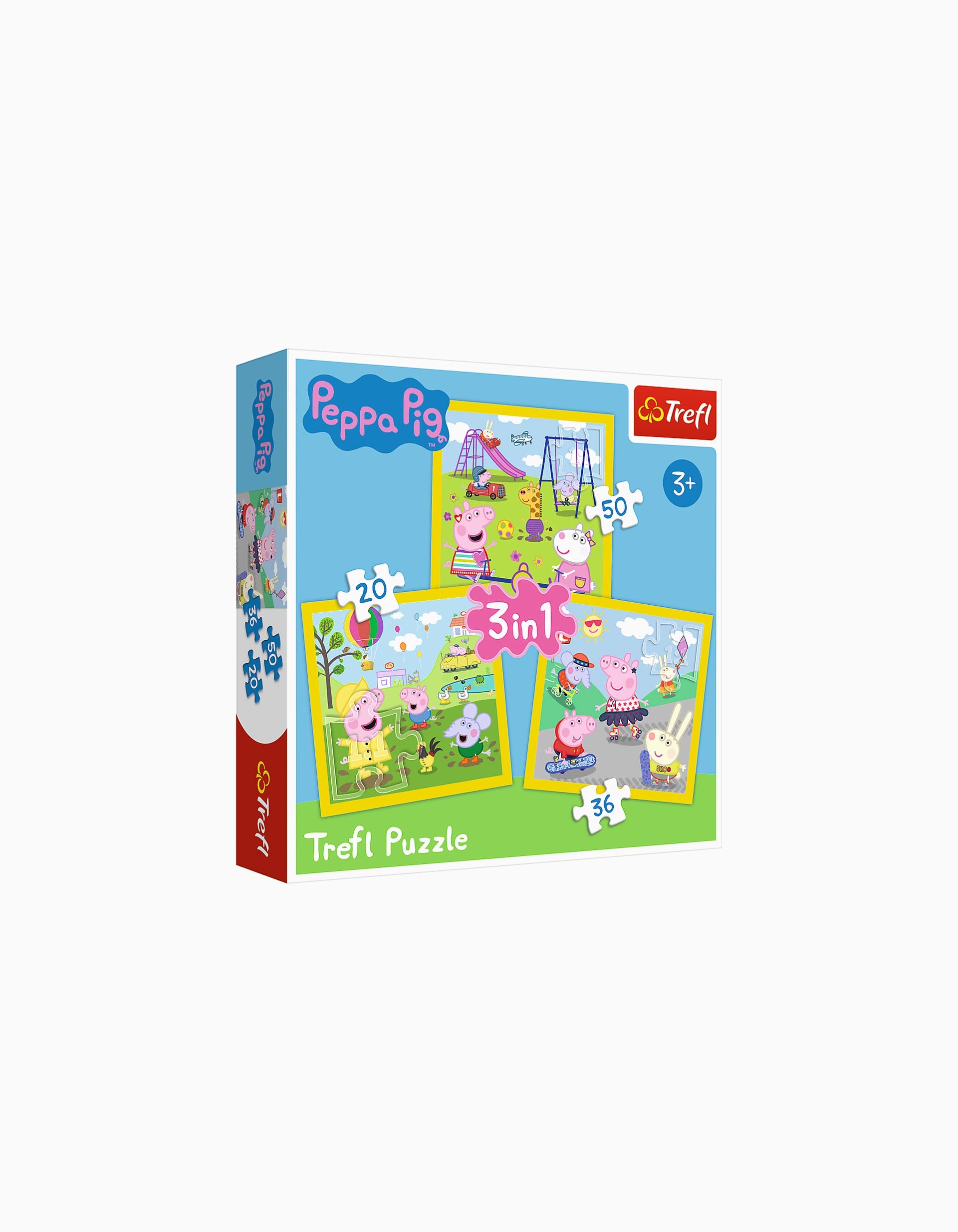 Puzzle 3em1 Trefl Peppa Pig Happy Days 20/36/50Pcs 3A+