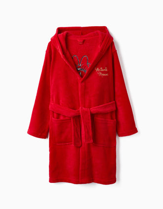 Robe en Coraline avec Capuche pour Fille 'Minnie', Rouge