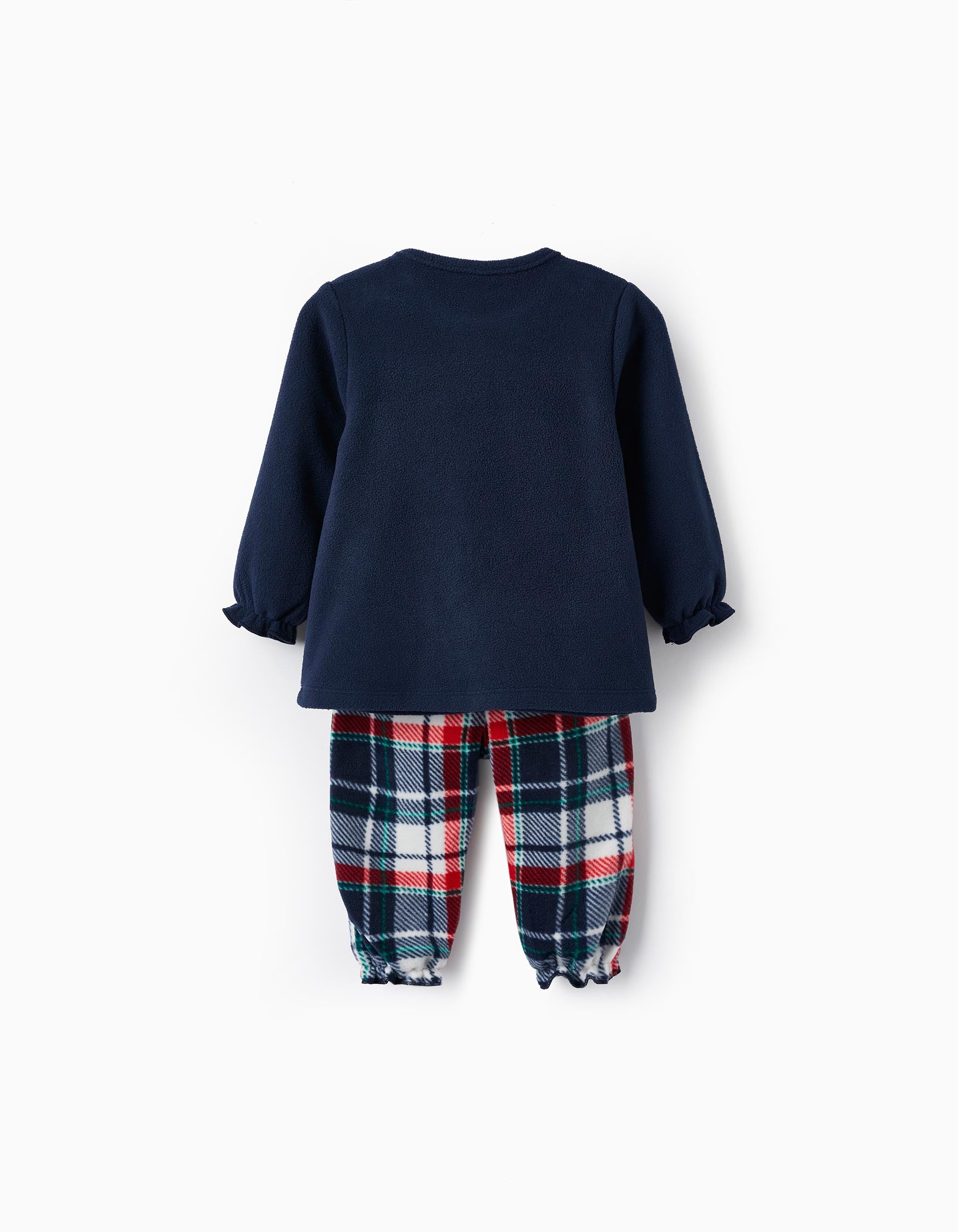 Pijama Polar para Bebé Niña 'Navidad - Snow Globe', Azul Oscuro/Rojo