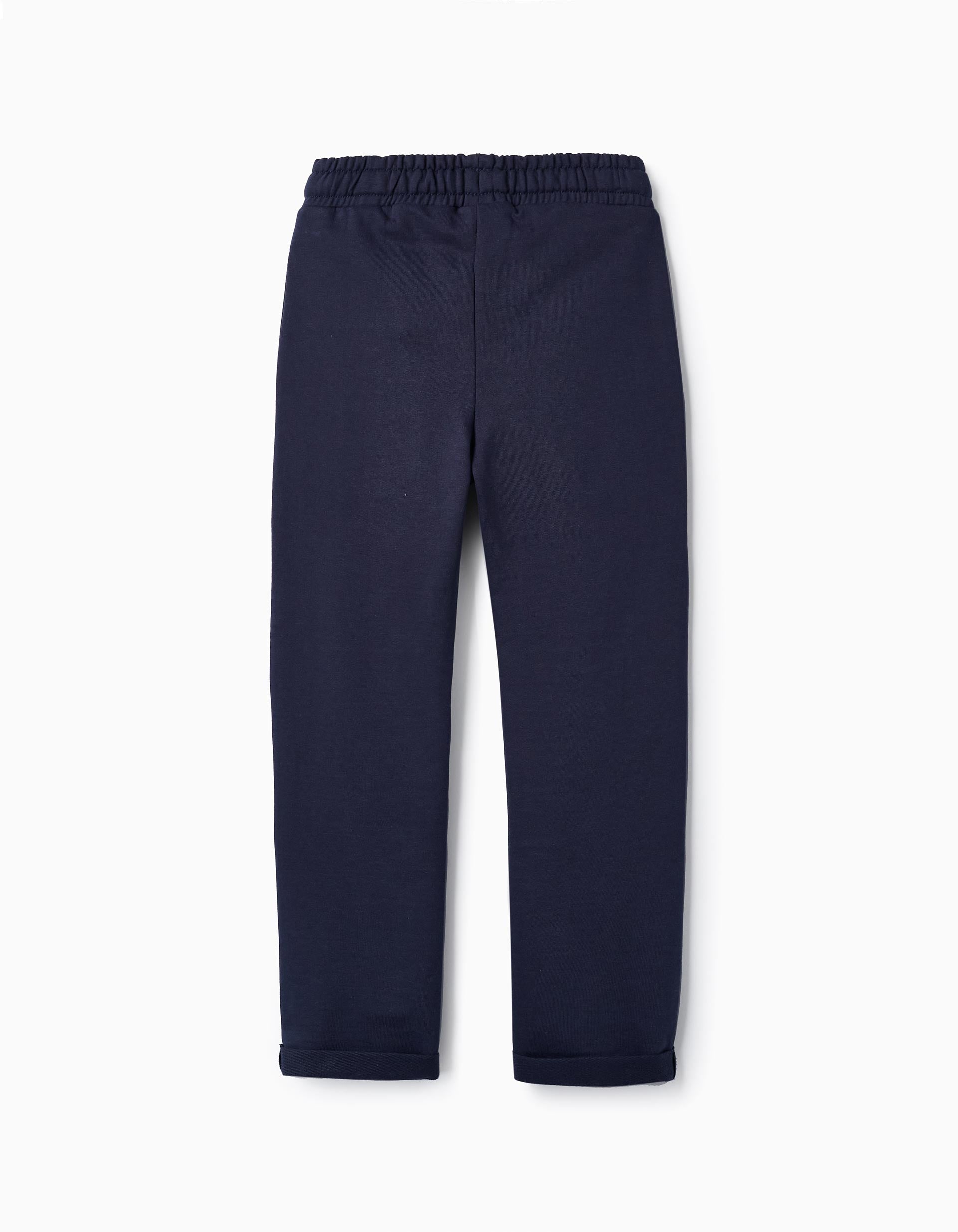 Pantalones de Chándal de Algodón para Niña, Azul Oscuro