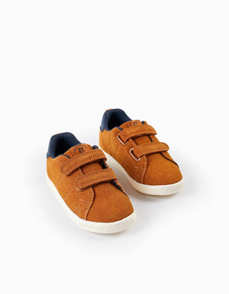 Suede Trainers for Baby Boys 'ZY 1996', Dark Camel