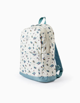 School Backpack for Girls 'Flowers', Beige