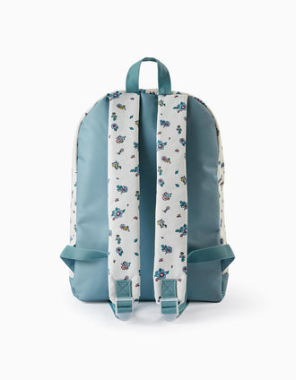 School Backpack for Girls 'Flowers', Beige