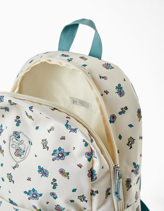 School Backpack for Girls 'Flowers', Beige