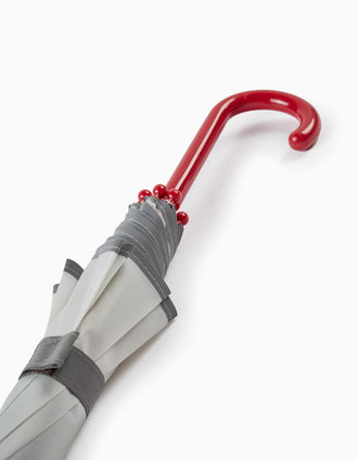 Umbrella for Boys, Red/Gray