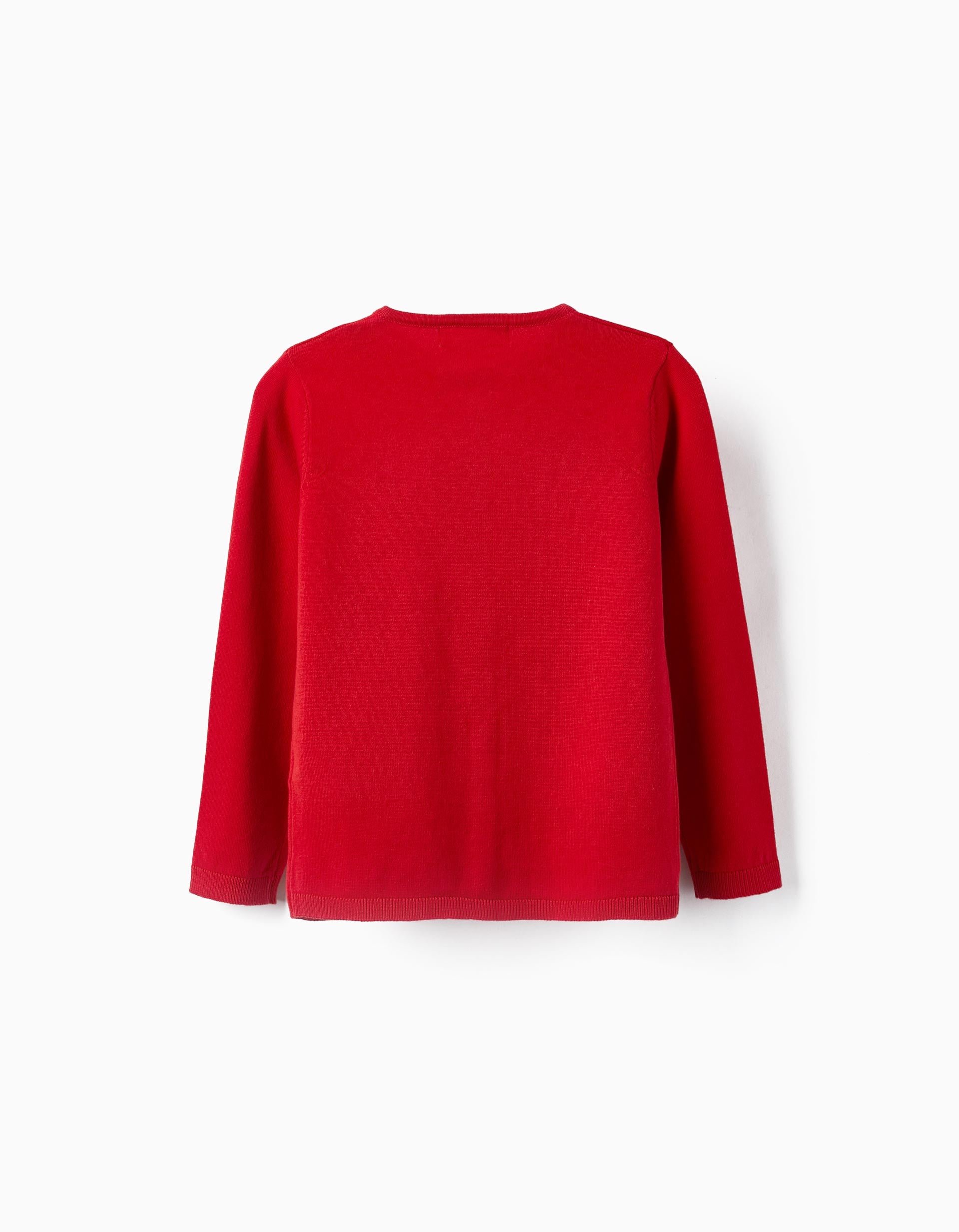 Chaqueta de Punto de Algodón para Niña, Rojo