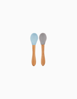 2 Cuillères Bleu/Gris Minikoioi 9M+