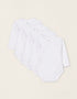 Pack of 4 Wrapover Bodysuits in Cotton for Babies, White