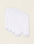 Pack 4 Pantalones con Pliegues y Cintura Alta para Recién Nacido y Bebé, Blanco