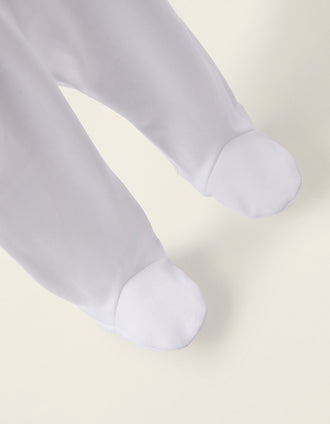 Pack 4 Pantalones con Pliegues y Cintura Alta para Recién Nacido y Bebé, Blanco