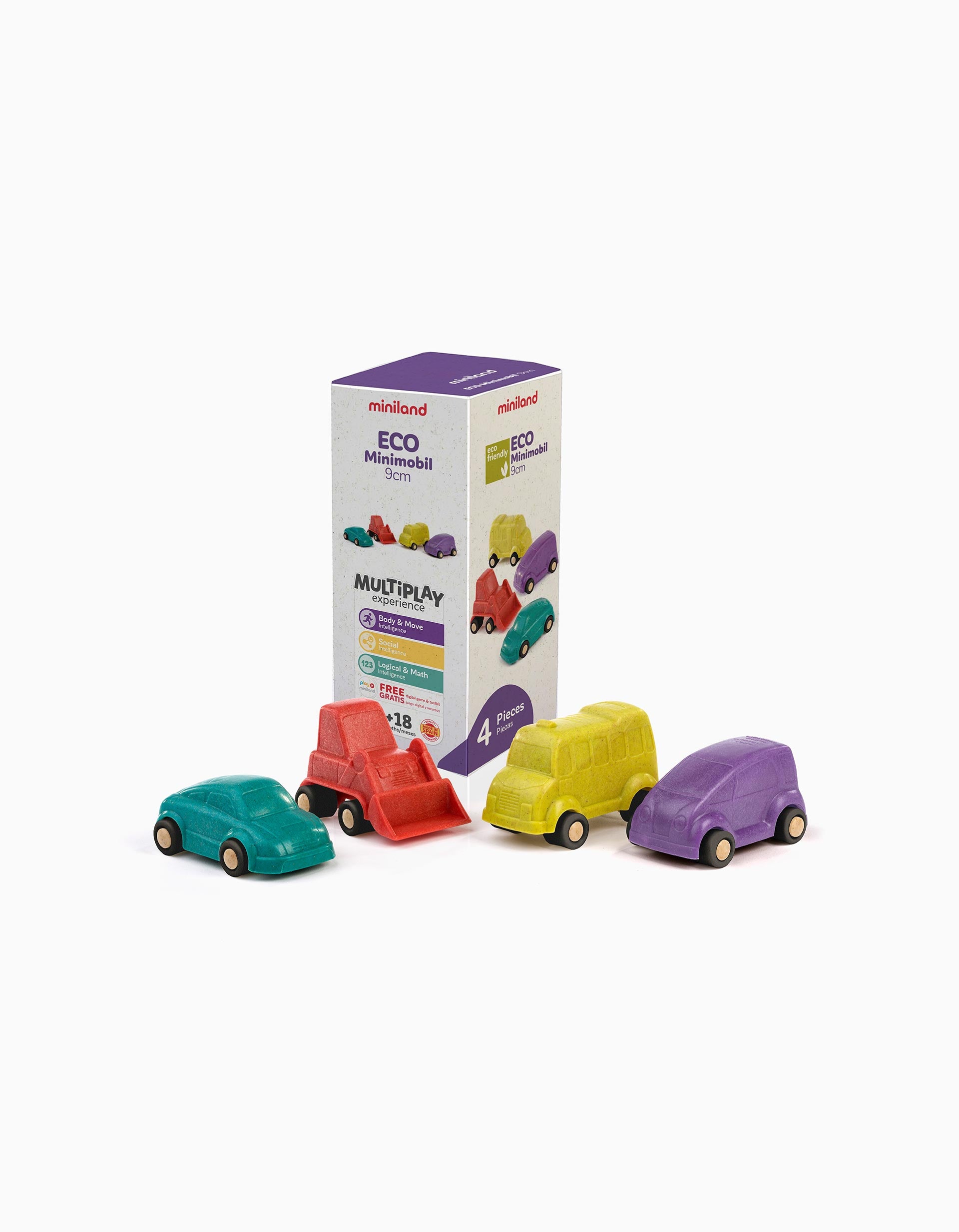 Pack of 4 Eco Minimobil Miniland 18M+