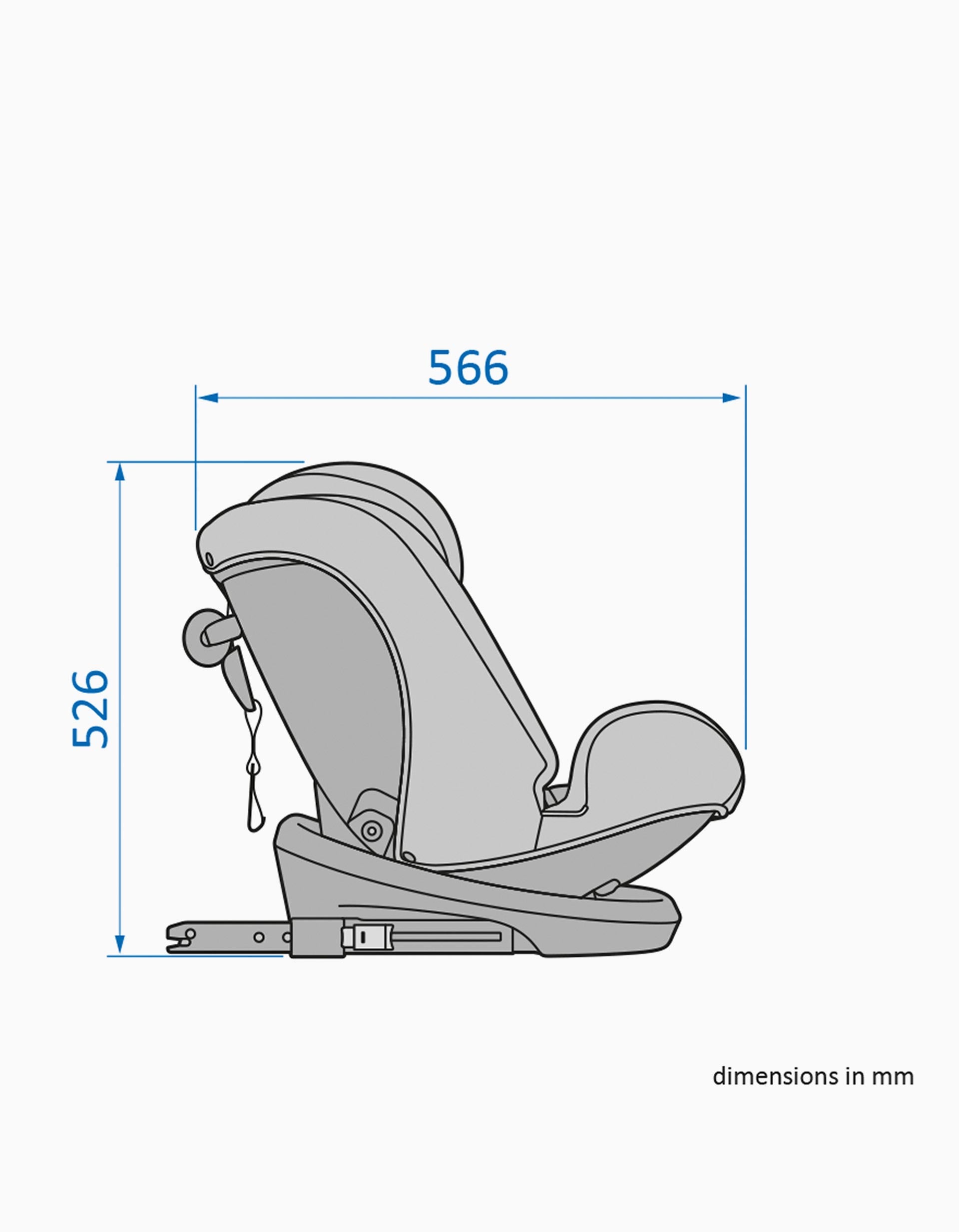 Siège Auto I-Size Bebe Confort EverFix, Grey Mist