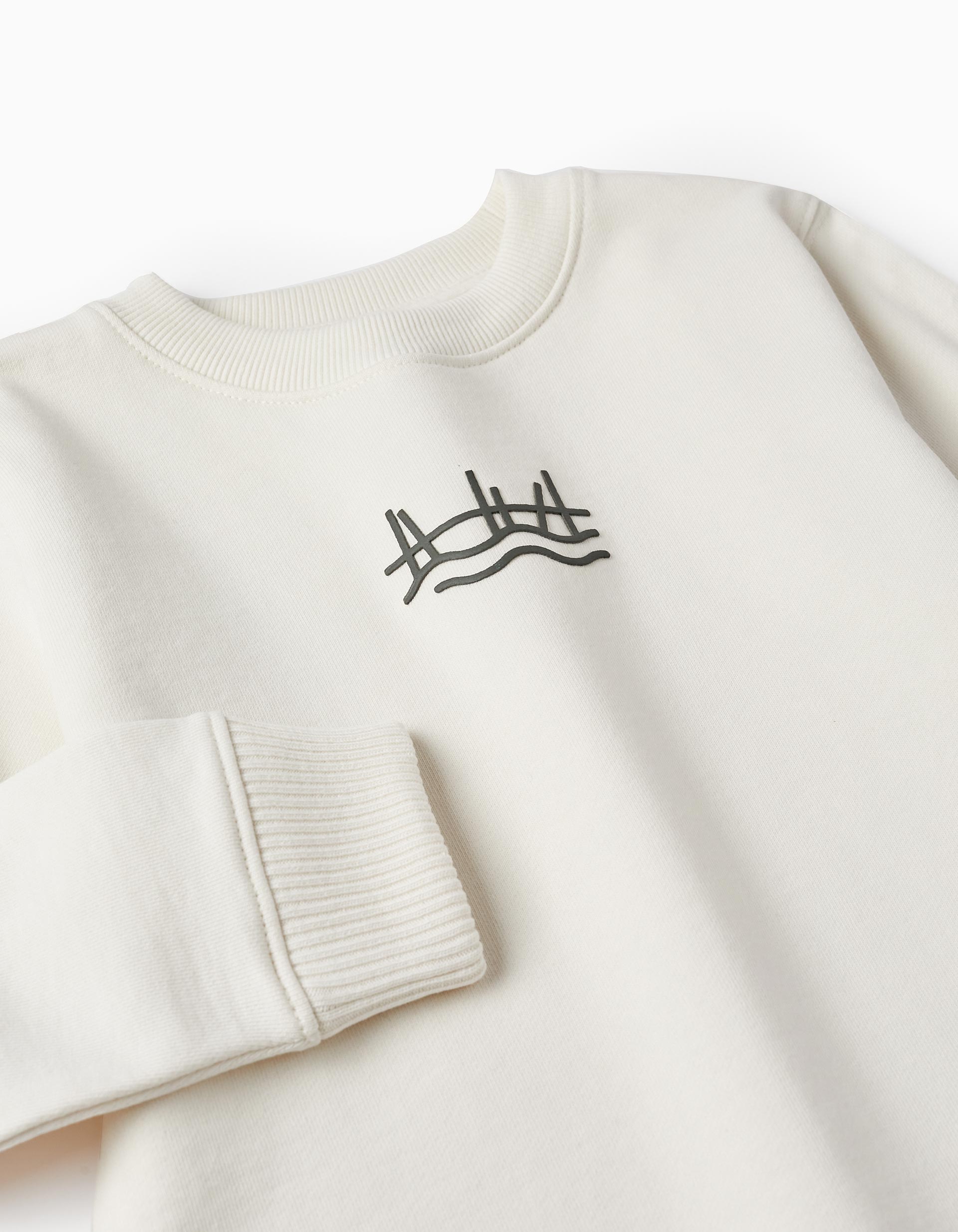 Cotton Sweatshirt for Boys 'Comporta', White