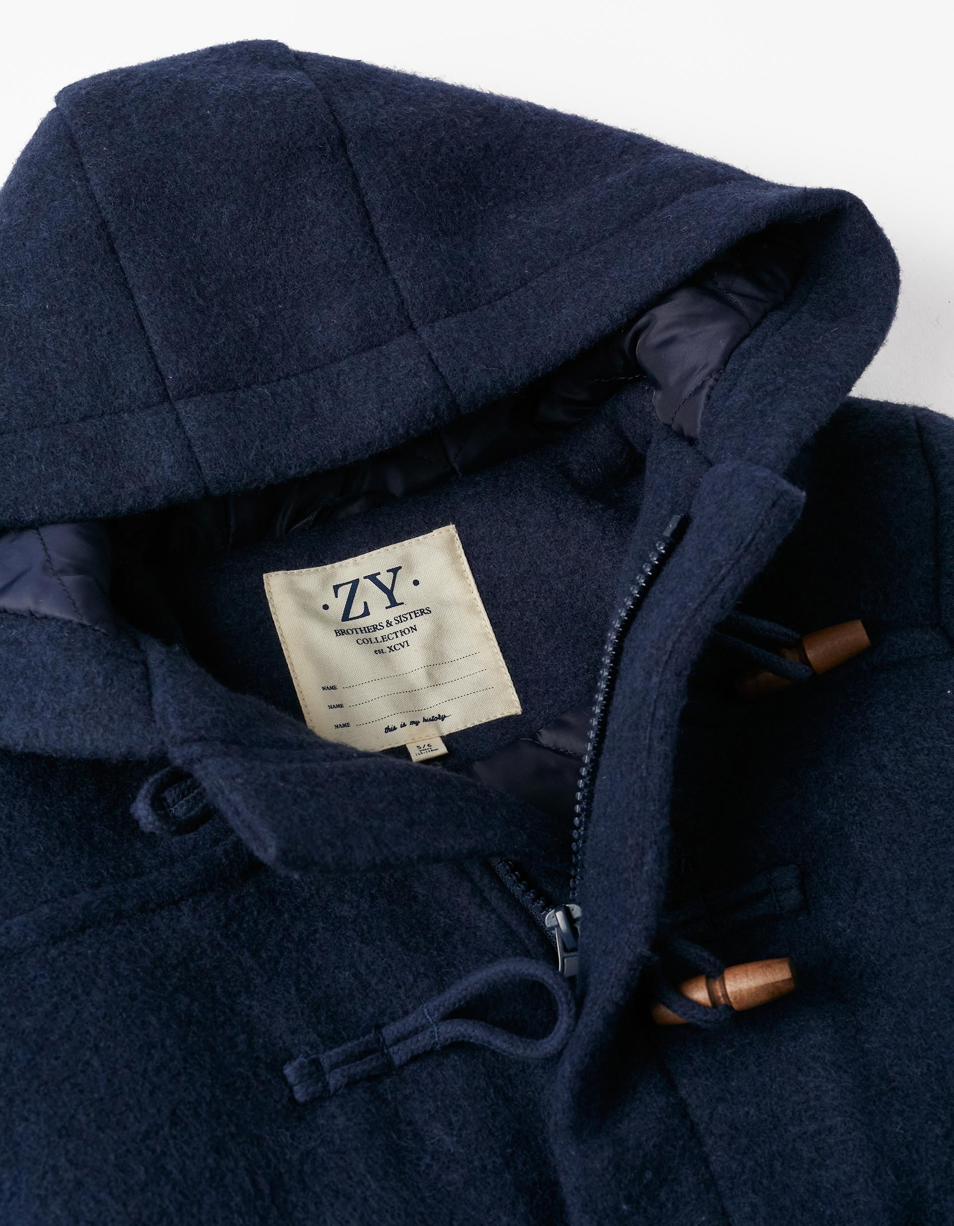 Manteau matelassé avec capuche pour garçon, Bleu foncé