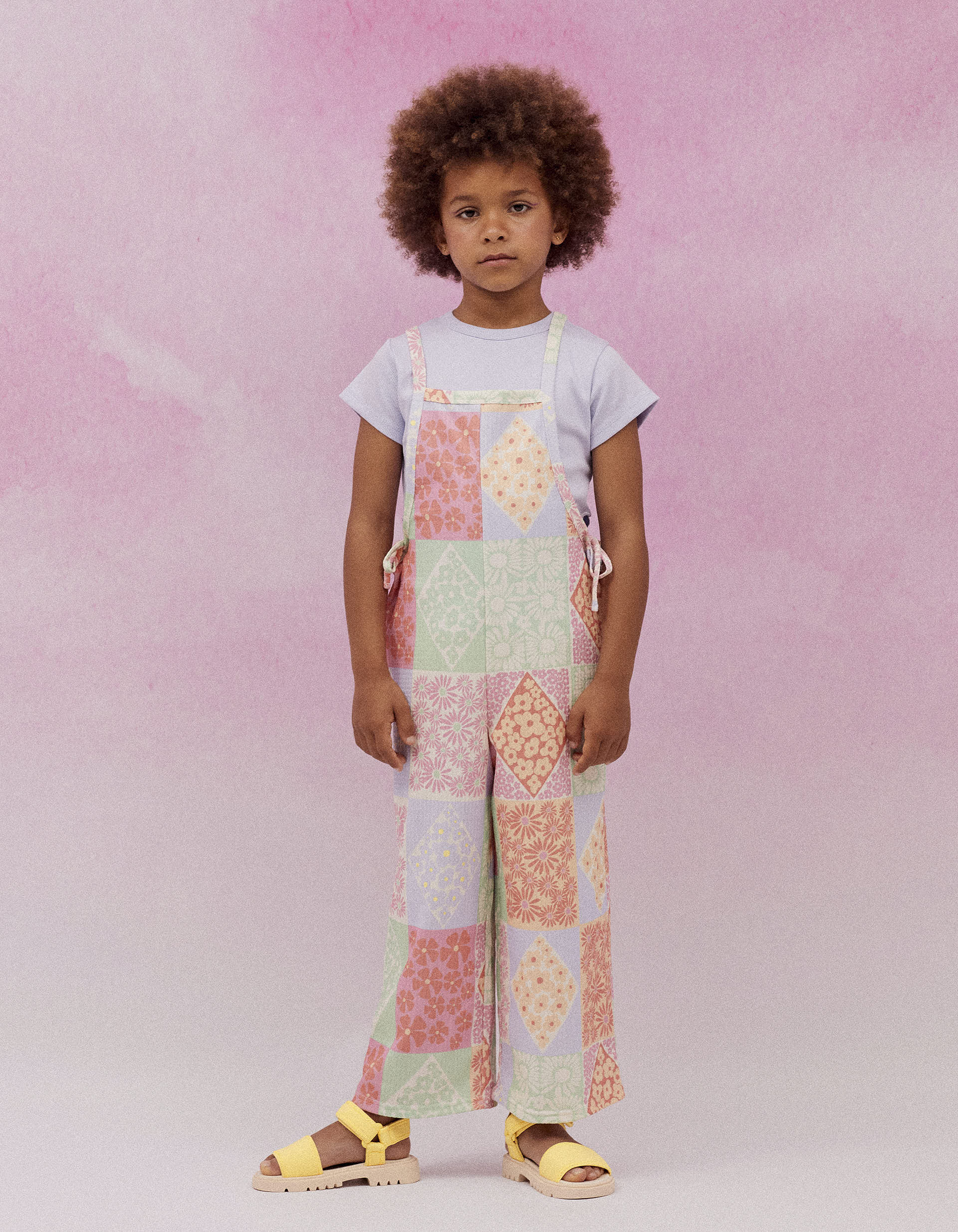 Floral Pattern Jumpsuit for Girls, Multicolour