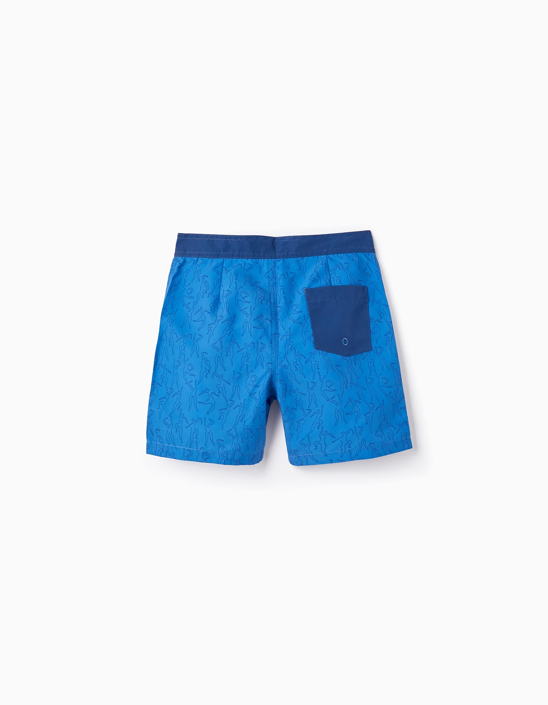 Swim Shorts with Print for Boys 'You & Me', Blue