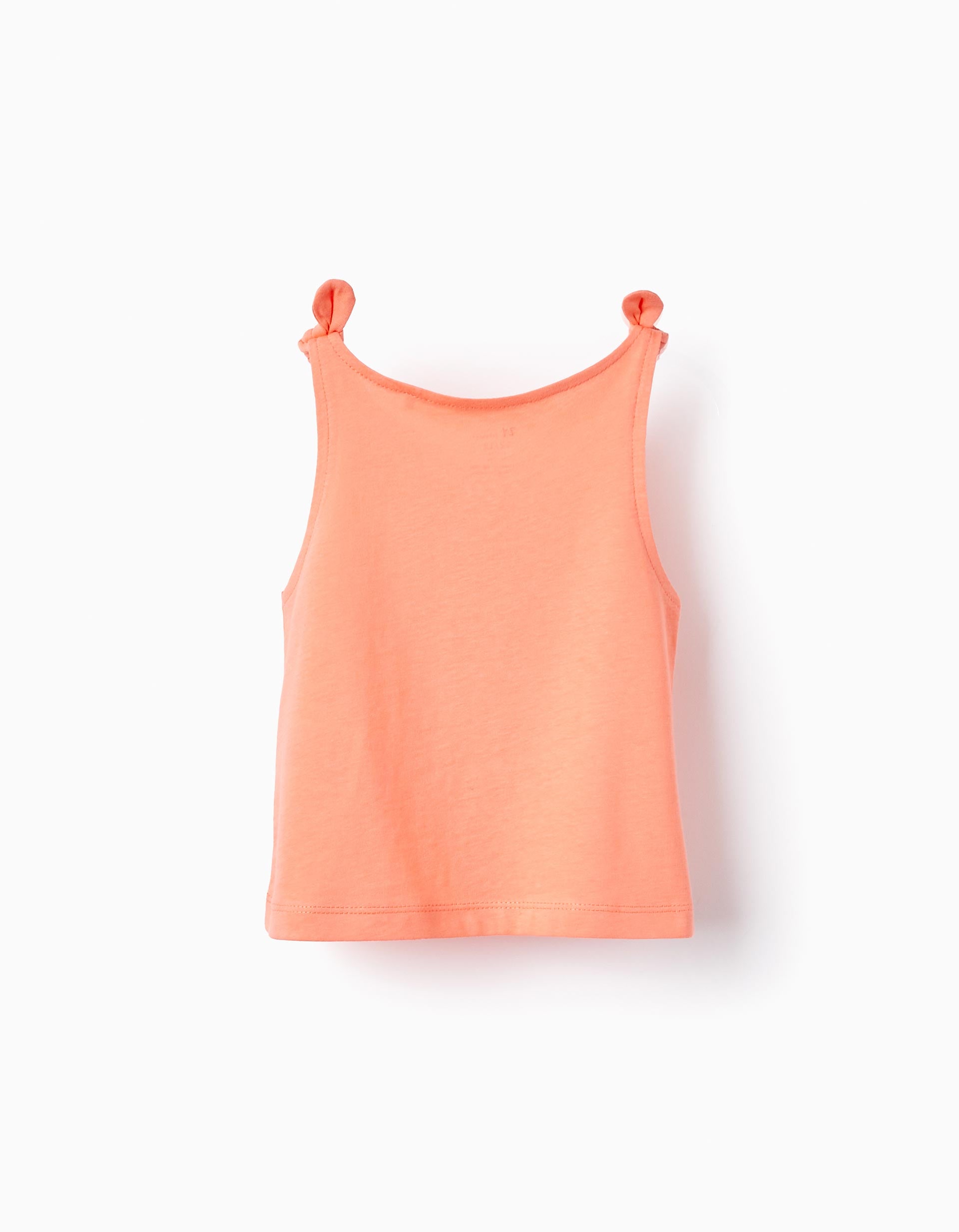 2 Tops De Coton Pour Bébé Fille 'Australie', Blanc/Corail