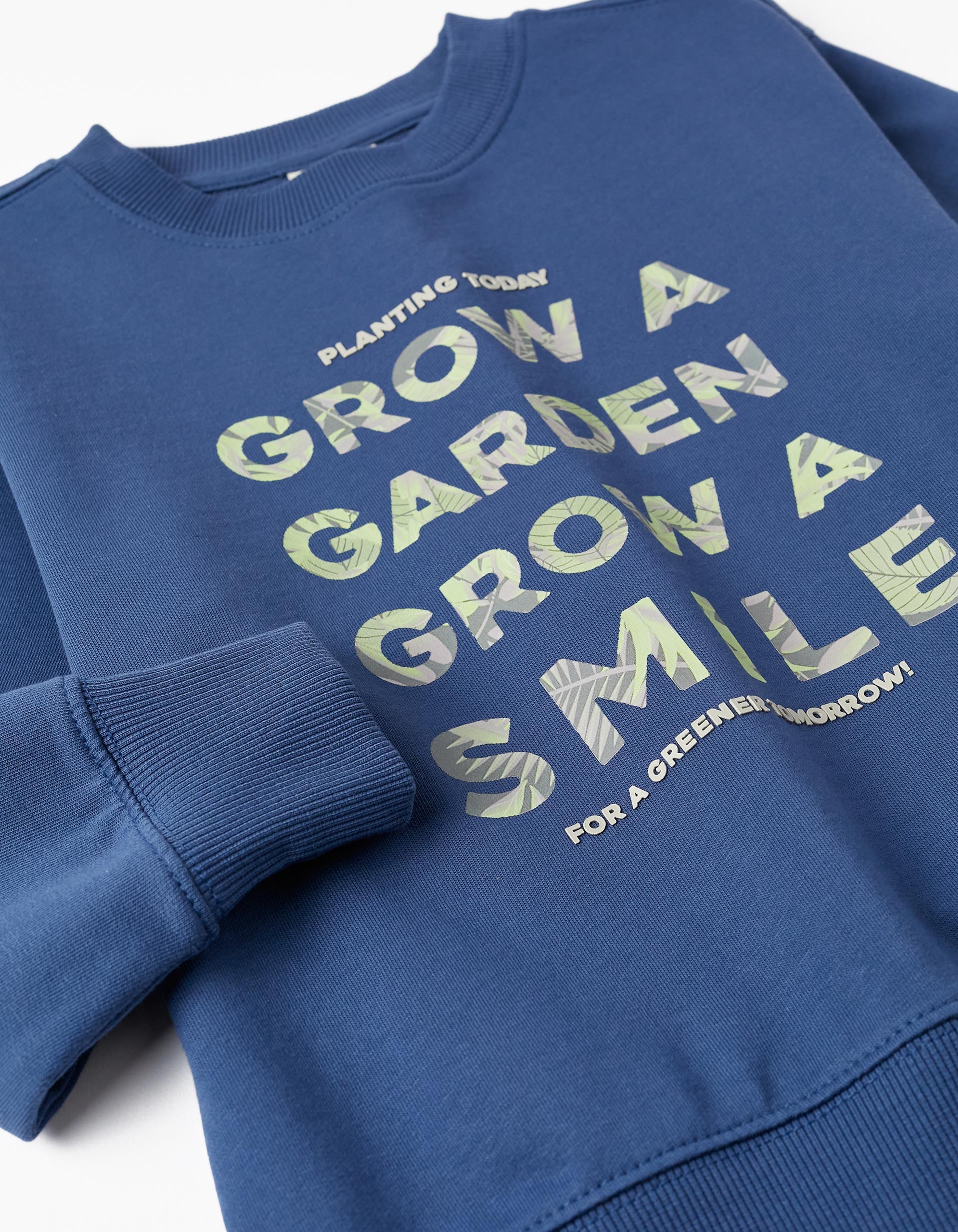 Sudadera de Algodón para Niño 'Grow a Garden', Azul Oscuro